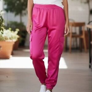 Generation Love Women's Chandra Pink
Dressy Cargo Jogger Pants Size XS